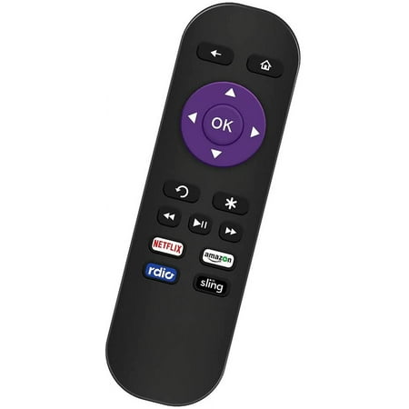 Roku Replacement Remote 3 for Roku Streaming Media Players Only 1/2/3/4 LT HD XD XS (No pairing required - Doesn't Pair to Roku Stick)
