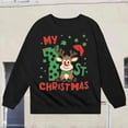 thumbnail image 5 of gcong Christmas Sweatshirt for Kids Girls Long Sleeve Crewneck Pullover Santa Claus Reindeer Print Sweat Shirt Toddler Winter Shirt Fall Tops, 5 of 5
