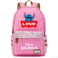 thumbnail image 1 of Mochila de lona con estampado 3D de Disney Stitch para niños y niñas, bolsas escolares de gran capacidad, mochila de viaje para estudiantes, 1 of 1