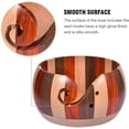 thumbnail image 4 of Wooden Yarn Bowl, Handcrafted Eco Friendly Wool Knitting Bowl with Carved Holes, DIY Available 15cm Yarn Storage Bowl for Knitwear, Sweater, Scarf (Coffee), 4 of 5