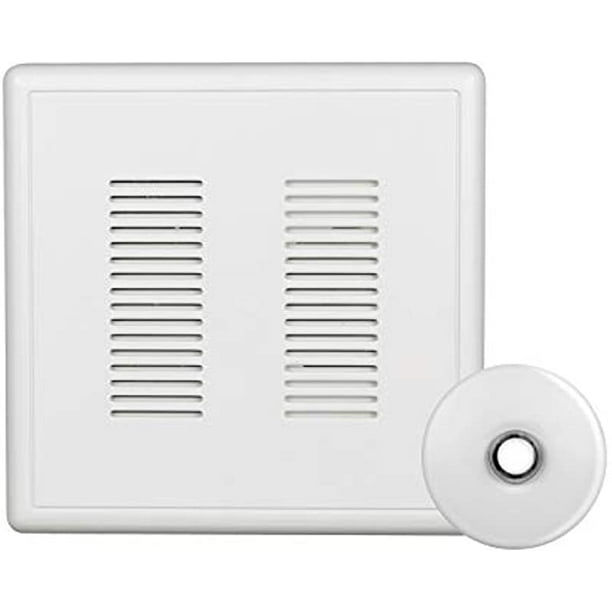 NICOR Lighting PRCP2SBWH PrimeChime Plus Door Chime Kit, White Stucco Button