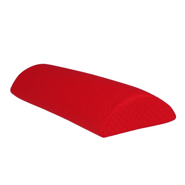 Half Moon Memory Foam Pillow Lumbar Bolster Cushion Red L