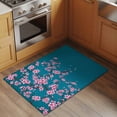 thumbnail image 2 of Pink Cherry Flowers Front Door Rugs 2x3 ft Watercolor Floral Tree Branches Lake Blue Small Rug for Entryway Non Slip Washable Bathroom Door Mat Absorbent Floor Mat for Indoor Entrance, 2 of 9