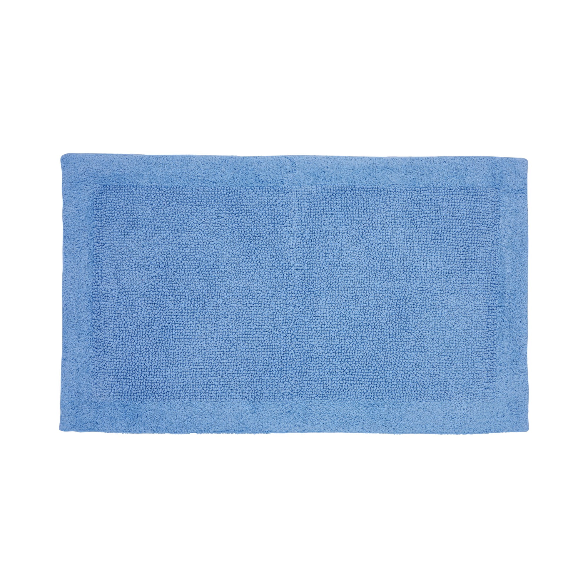Better Trends 24" x 40" Premium Bathroom Rugs 100% Cotton Soft Reversible Tufted Bath Mat Water Absorbent Bath Rug Ideal for Bathroom Shower and Tub Use (Dark Blue) Edge Collection