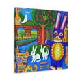 thumbnail image 2 of Rabbit in Meadowswept Landscape - Canvas, 2 of 10