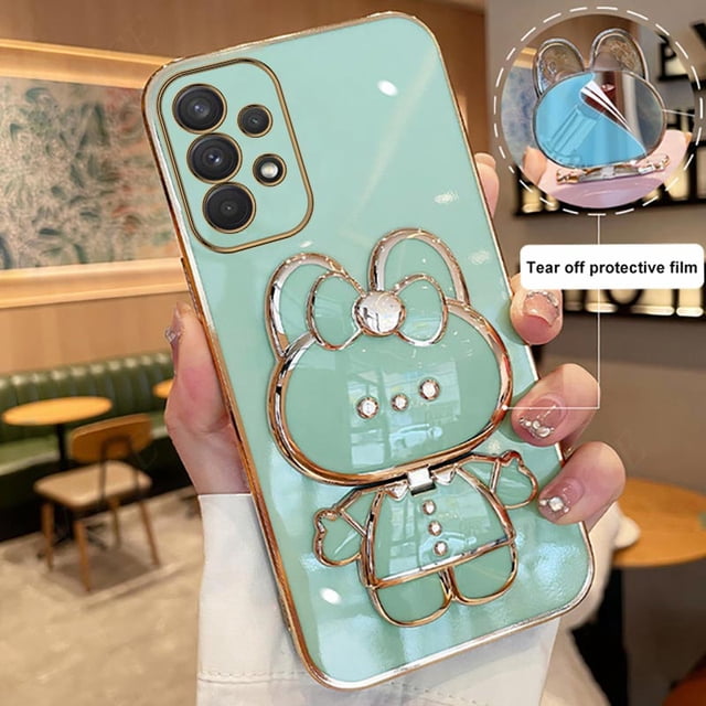Mirror Plating Phone Holder Case For Samsung Galaxy A53 A73 A33 A52 A52s A72 A32 4G 5G A51 A71 A12 A31 A21S A50 A54 Stand Cover xuanjing unisex