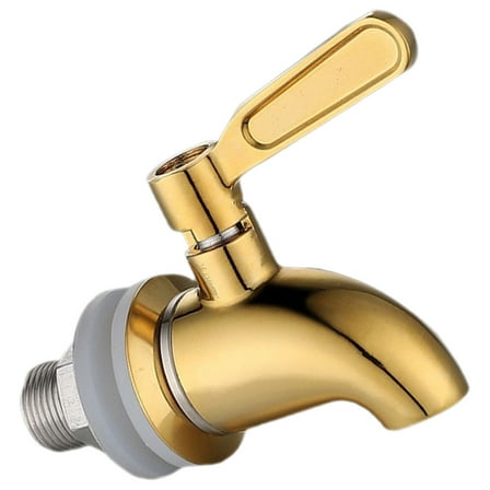 WEUVEB Water Jug Spigot Faucet Golden Stainless Steel 1Set