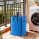 thumbnail image 5 of Bolsa organizadora de gran capacidad para colchas | Tela no tejida, plástico, azul | Plegable para guardar ropa de cama y mantas | Asa reforzada, cremallera bidireccional, varios tamaños (L/M/S), 5 of 6