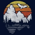 thumbnail image 2 of Men's Lost Gods Eagle Retro Mountain Scene  Pull Over Hoodie, 2 of 4