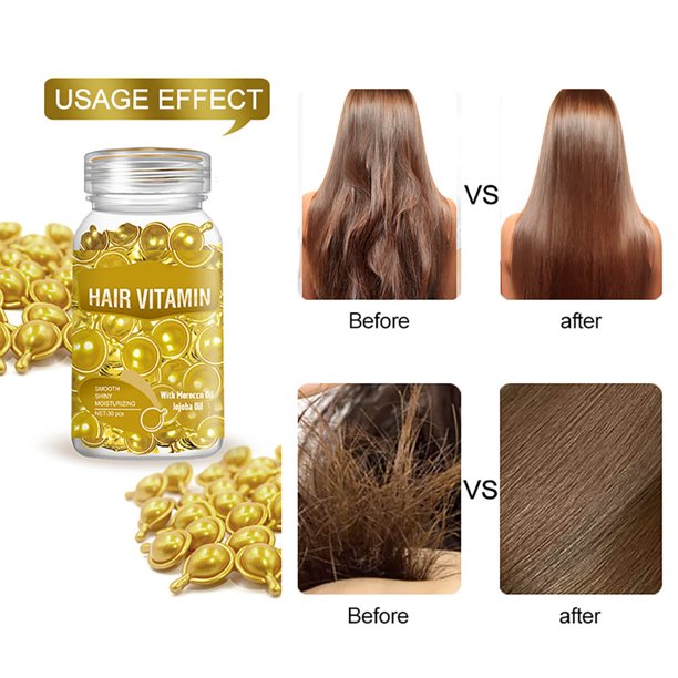 Xihbxyly Ofertas de iluminación Aceite para el cabello 30 cápsulas Aceite para el cabello con queratina Acondicionador hidratante reparador para puntas abiertas para cabello seco o dañado de todo tip