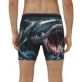 thumbnail image 4 of Cauagu Wave Chain Shark Print Men's Boxer Briefs, Funny & Cute Underwear Elastic Waistband Briefs Ideal Gift for Men,1-Pack, 4 of 7