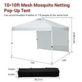 thumbnail image 3 of 8x8 Pop Up Canopy Tent, Outdoor Screen Shelter with One Push Setup, Waterproof Beach Canopy with Mesh Walls, Sun Shelter with Wheeled Bag for Camping, Picnic, Party, Deck, Yard, Events, 3 of 6