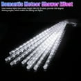 thumbnail image 5 of Solar Meteor Shower Rain Lights, 50cm 8 Tubes 288 LED Snow Falling Icicle Lights, Waterproof Christmas Outdoor Cascading String Lights for Wedding Party Holiday Tree Decor, Cool White, 5 of 8