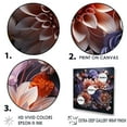 thumbnail image 3 of Designart "Zinnias Garden In Amethyst Hues" Zinnias Wall Art Living Room, 3 of 7