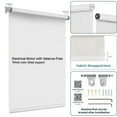 thumbnail image 7 of (W22 x H72,White)HILADUO Motorized Roller Shades Light Filter Window Roller Blinds Outside Mount Zigbee Motor Blind Shade Mobile Phone Remote Control Compatible Alexa Google Via Tuya Hub, 7 of 7