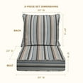 thumbnail image 5 of Stripe Stone Beige Deep Seating Cushion Set, 5 of 8