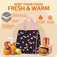 thumbnail image 5 of Pioneer Flower Floral Print Pattern Insulated Lunch Bag for Women & Adults,Large Portable Soft Cooler Lunch Bag,Thermal Food Storage Tote with Pearl Cotton,8.66L,8.75x5.75x9.5 Inch, 5 of 6