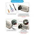 thumbnail image 4 of Cable de seguridad para candado de computadora portátil con protecciones combinadas de 4 dígitos y disuasión de robo para PC/portátiles, tabletas u otra computadora, 4 of 5