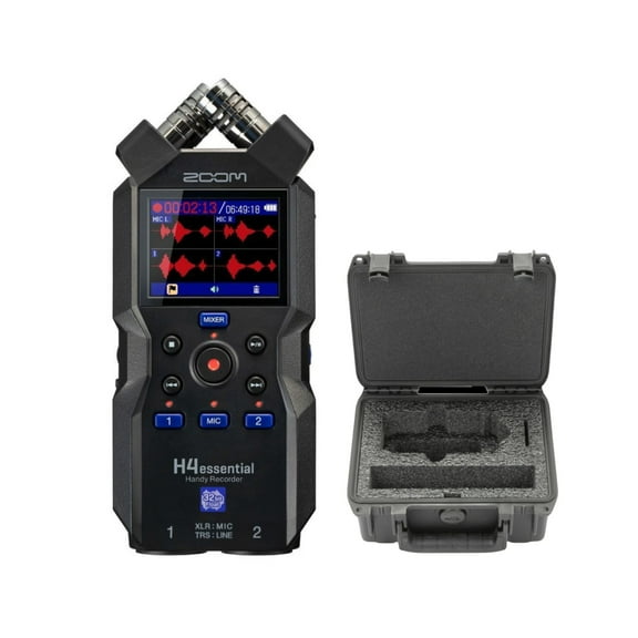 Zoom H4essential 4-Track Recorder with SKB iSeries Recorder Case