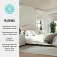 thumbnail image 4 of Martha Stewart Amelia King Upholstered Platform Bed with Curved Headboard and Cushioned Siderails, Wood Slat Foundation with No Box Spring Needed, Beige, 4 of 11