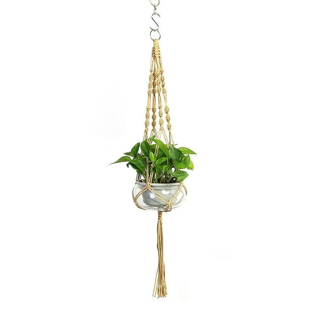 Pudcoco Macrame Plant Hanger, Multicolor 41 Hanging Plant Basket Holder