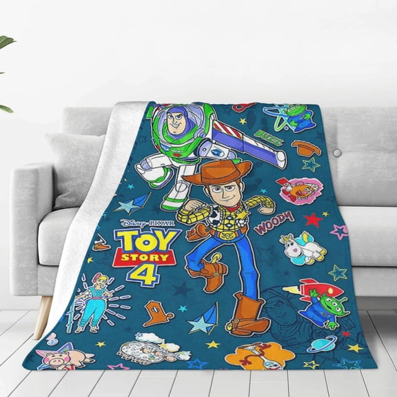 Woody Buzz Story Ultra-Soft Micro Fleece Blanket Cozy Blanket Thick Warm Plush Throw Blanket Sofa Cushion
