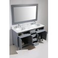 thumbnail image 2 of Design Element London 61" Double Sink Bathroom Vanity Set in Gray Finish with Carrara Marble Top, 2 of 7