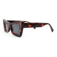 thumbnail image 3 of Womens Bold Angular Mod Thick Plastic Cat Eye Plastic Sunglasses Tortoise - Black, 3 of 4
