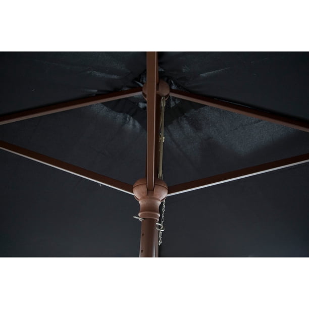 brown patio umbrella madison wi Northlight 9 ft. Outdoor Market Patio Umbrella with Wooden Pole in Brown  32881076