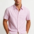 thumbnail image 5 of Qiyinn Men's Hawaiian Shirt Short Sleeve Button Down Shirts Casual Tropical Striped Pattern Summer Beach Vacation Polo Shirts, 5 of 5