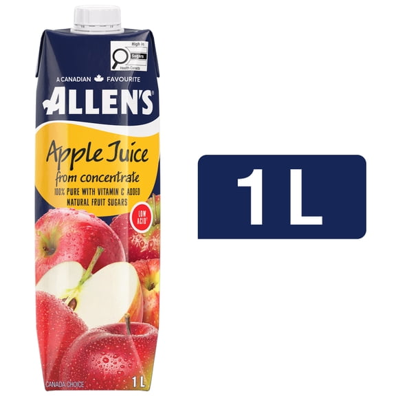 Jus de pomme pur à faible acidité Allen’s 1 L
