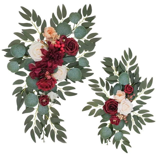 2pcs Wedding Arch Flowers s Rustic Arch Floral Arrangement for Home