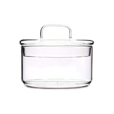

Stackable Heat Resistant Glass Bowl Transparent Salad Bowl Innovative Dessert Fruit Box With Lid