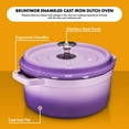 Bruntmor Enameled Cast Iron Dutch Oven Casserole Dish 65 Quart Large