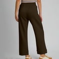 thumbnail image 4 of Women's Solid Color Cropped Leggings with Side Pockets for Fitness and Casual Wear, 4 of 7