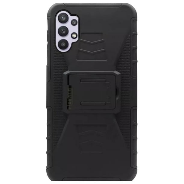 Funda Uso Rudo Clip 360 Para Samsung A32 4G Más 2 Micas De Cristal