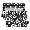 thumbnail image 2 of Ckdifva Simple Flowers Pencil Pouch 3 Ring Zipper Pencil Case Binder Pockets Clear Top Cosmetic Bag 2 Pack, 2 of 6