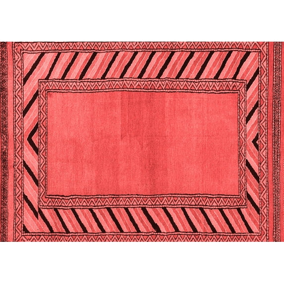 Ahgly Company Machine Washable Indoor Rectangle Southwestern Red Country Area Rugs, 2' x 5'