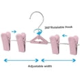 thumbnail image 3 of Perchas para falda y pantalón para mujeres y niños, paquete de 30 perchas apilables para faldas con clips, antideslizantes, ajustables para hombres, niños, bebés, 3 of 7