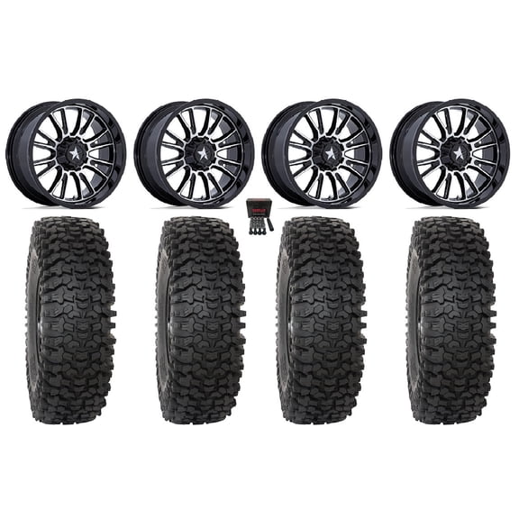 MSA ThunderLips 14" Wheels Machined 28" RC500 Tires Polaris RZR XP 1000 / PRO XP / Ranger XP 900/1000