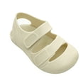 thumbnail image 4 of BRGZLK Kids Boys Girls Beach Sandals Solid Color Closed Toe Anti Slip Outdoor Waterproof Fisherman Slides Stylish Cut-Out Soft Sole Sandal White 5-5.5 Years, 4 of 7