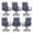 Blue, variant on Vicllax Patio Swivel Chairs Set of 4, Outdoor Dining Chairs with Weather-Resistant Textilene Fabric & Metal Frame,Sandshell