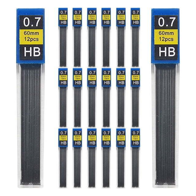 RENACLIPY 240Pcs Pencil Lead Refills Black Resin for Mechanical Pencils Writing Drawing 2.4X0.03X0.03In