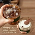 thumbnail image 4 of Travel Coffee Tumbler with Detachable Ice Molds, Leakproof Lid and Sleeve, 1 Cup Capacity, Non-Plastic Drink Cup for Iced Coffee, Cold Brew, Mocha, 4 of 5