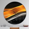 thumbnail image 2 of Designart 'Gold Pink Inward Waves ' Modern wall clock, 2 of 6