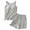 Grey559/A, variant on oqasdz Solid Color Pajamas For Women Two Piece Loungewear Casual Tank Tops & Shorts Sleepwear PJ Sets With Built In Bra Classic Female Homewear