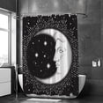 thumbnail image 2 of Coolnut Bath Shower Curtain Liners Crescent Moon and Stars 60x72in Polyester Waterproof with 12 Curtain Hooks Bathroom Accessories Decoration, 2 of 6