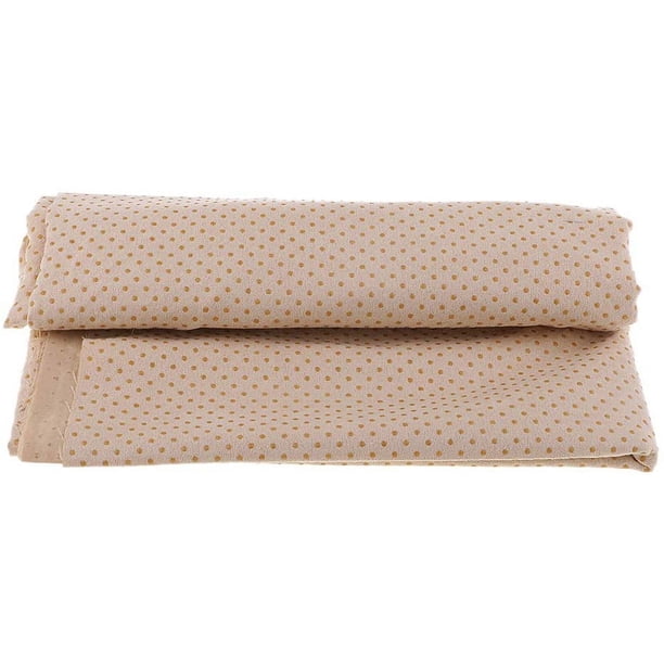 Zhuge Tela antideslizante con tratamiento de goma para coser, de 1 yarda, color beige