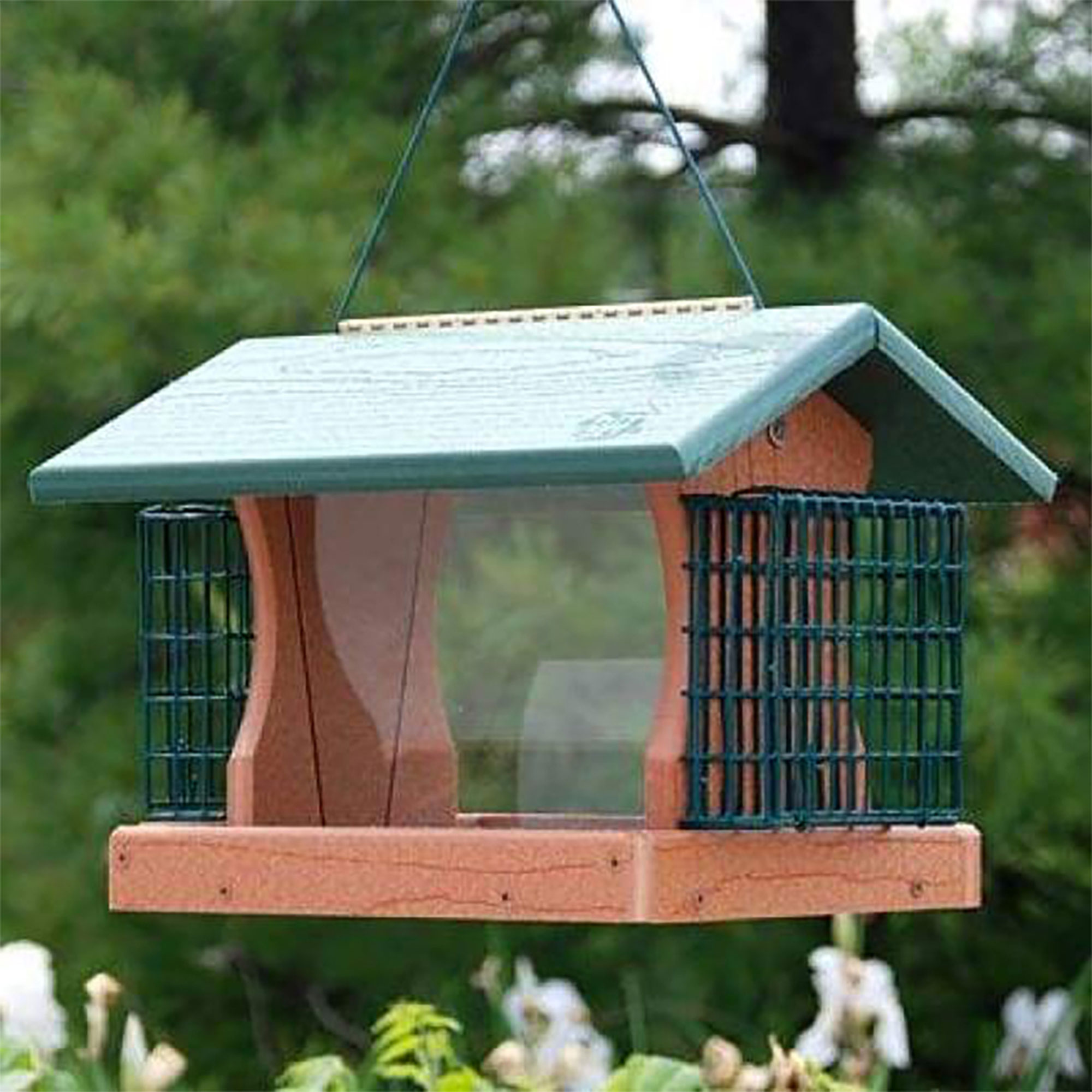 Woodlink Going Green 5.5 Lb Seed Hanging Bird Feeder w/ 2 Suet Cages