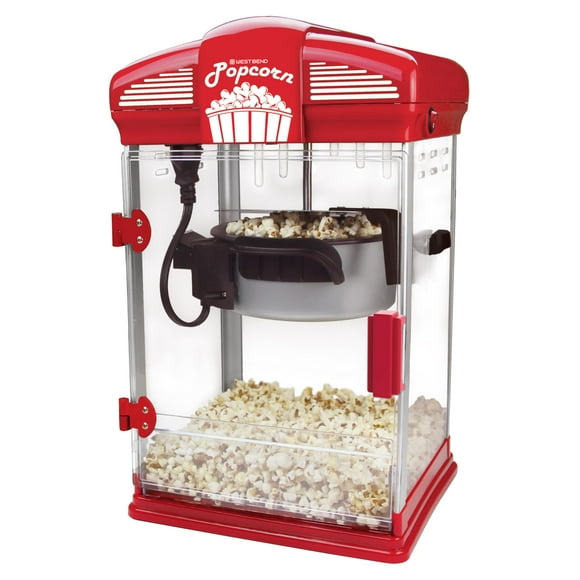 West Bend Popper de Maïs Soufflé Fou pour Cinéma, Machine Gastronomique pour Faire du Maïs Soufflé avec Bouilloire à Maïs Soufflé Antiadhésive, Outil de Mesure et Cuillère à Maïs Soufflé pour P